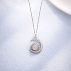 Rose Quartz Moon Pendant | Self-Love & Healing