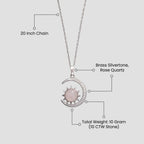 Rose Quartz Moon Pendant | Self-Love & Healing