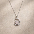 Rose Quartz Moon Pendant | Self-Love & Healing