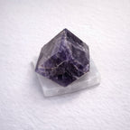 Amethyst Polished Cube & Selenite Charging Plate Decor Set