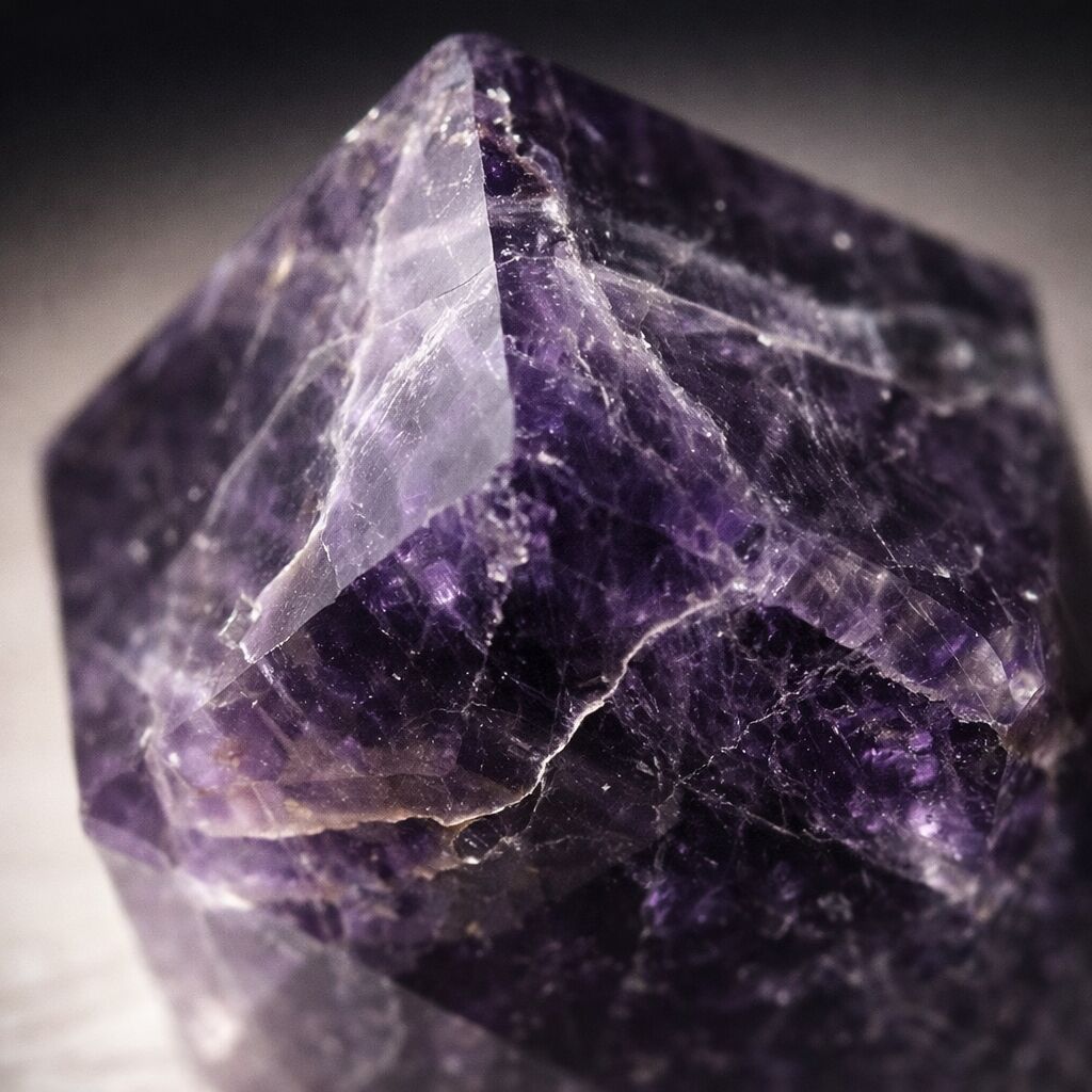 Amethyst Polished Cube & Selenite Charging Plate Decor Set