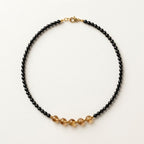 Citrine & Black Spinel Necklace | Confidence & Abundance