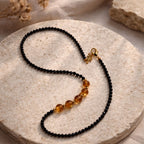 Citrine & Black Spinel Necklace | Confidence & Abundance
