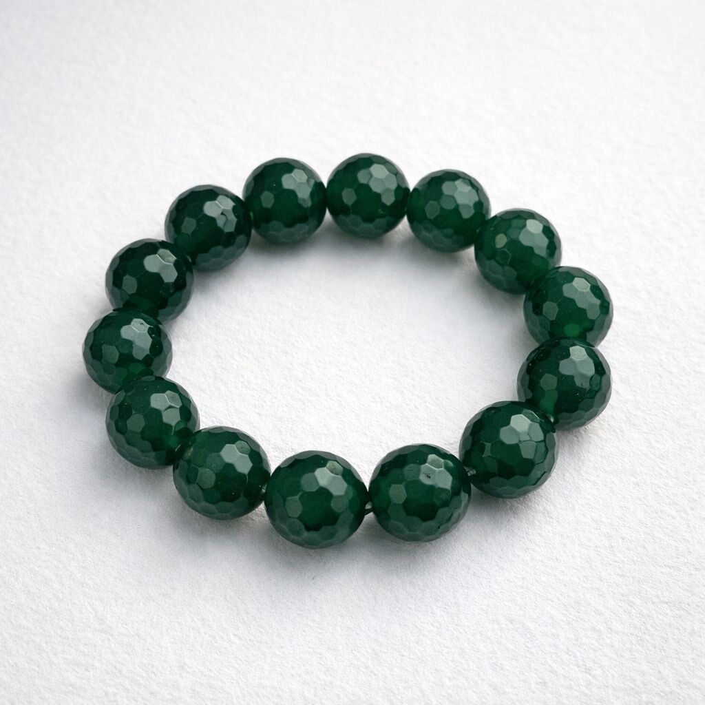 Green Onyx Faceted Bracelet | Strength & Confidence Secondary image