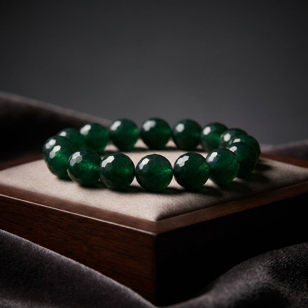 Green Onyx Faceted Bracelet | Strength & Confidence Main image