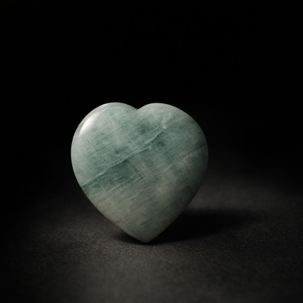 Amazonite Heart Crystal | Harmony & Self-Expression