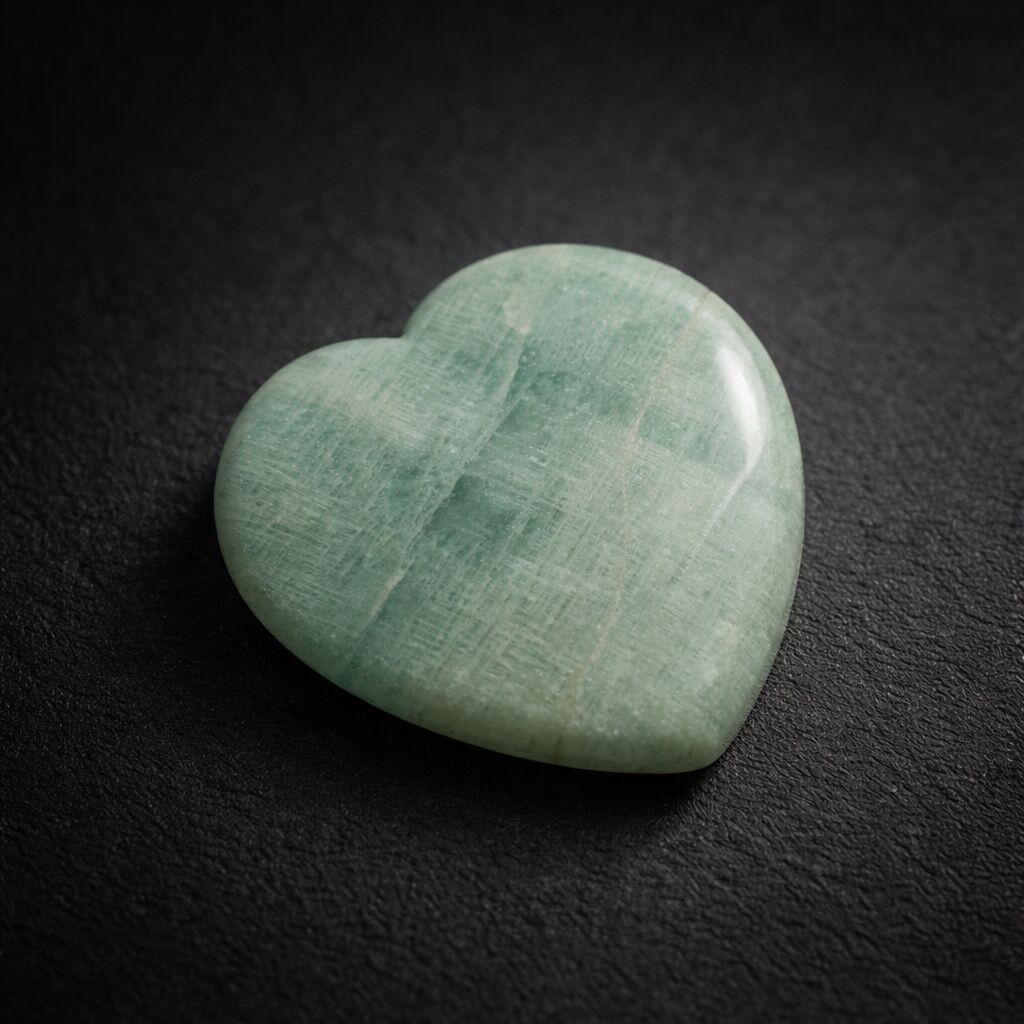 Amazonite Heart Crystal | Harmony & Self-Expression
