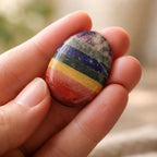 7 Chakra Bonded Oval Stone | Complete Energy Balance