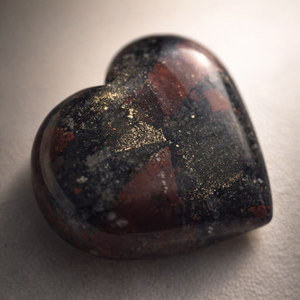 Bloodstone Heart Crystal | Courage & Grounding Main image
