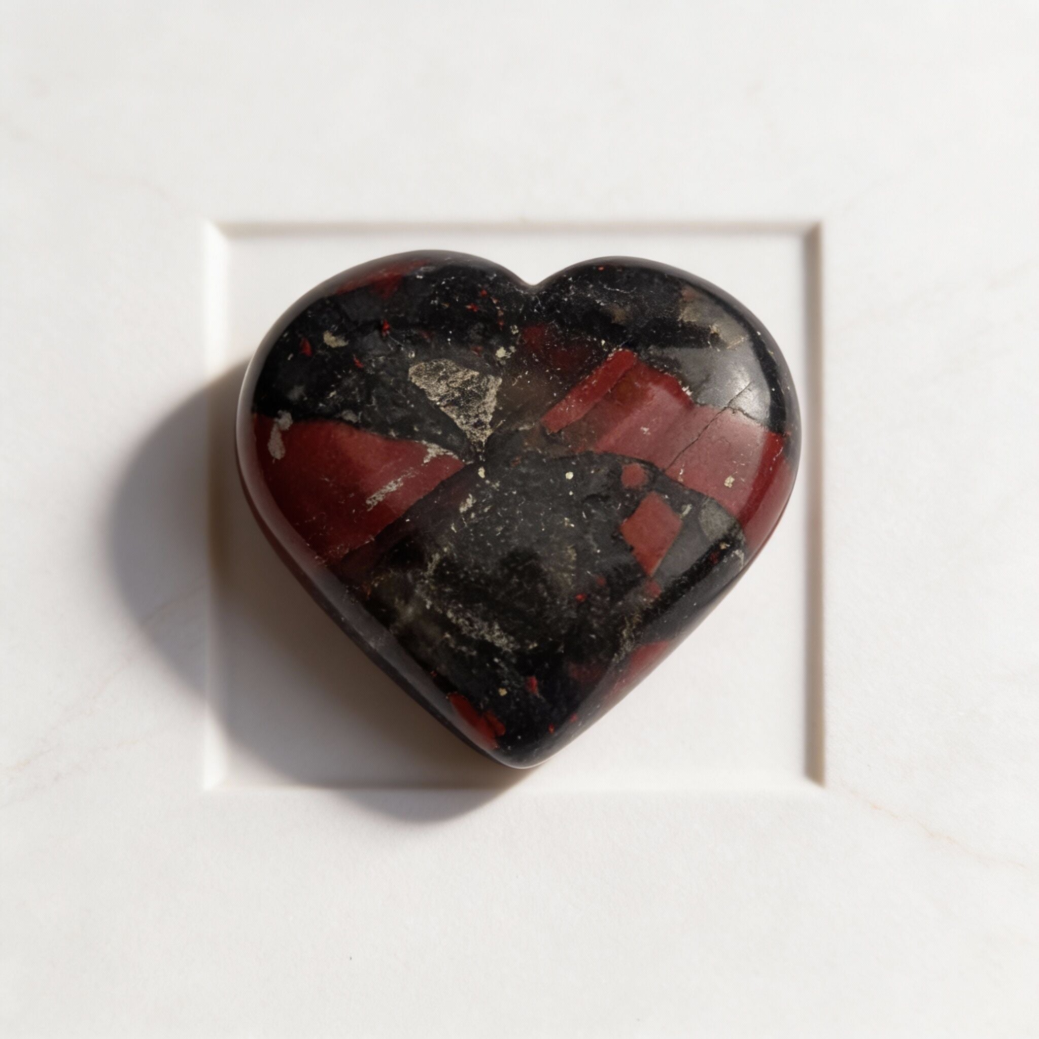 Bloodstone Heart Crystal | Courage & Grounding Secondary image