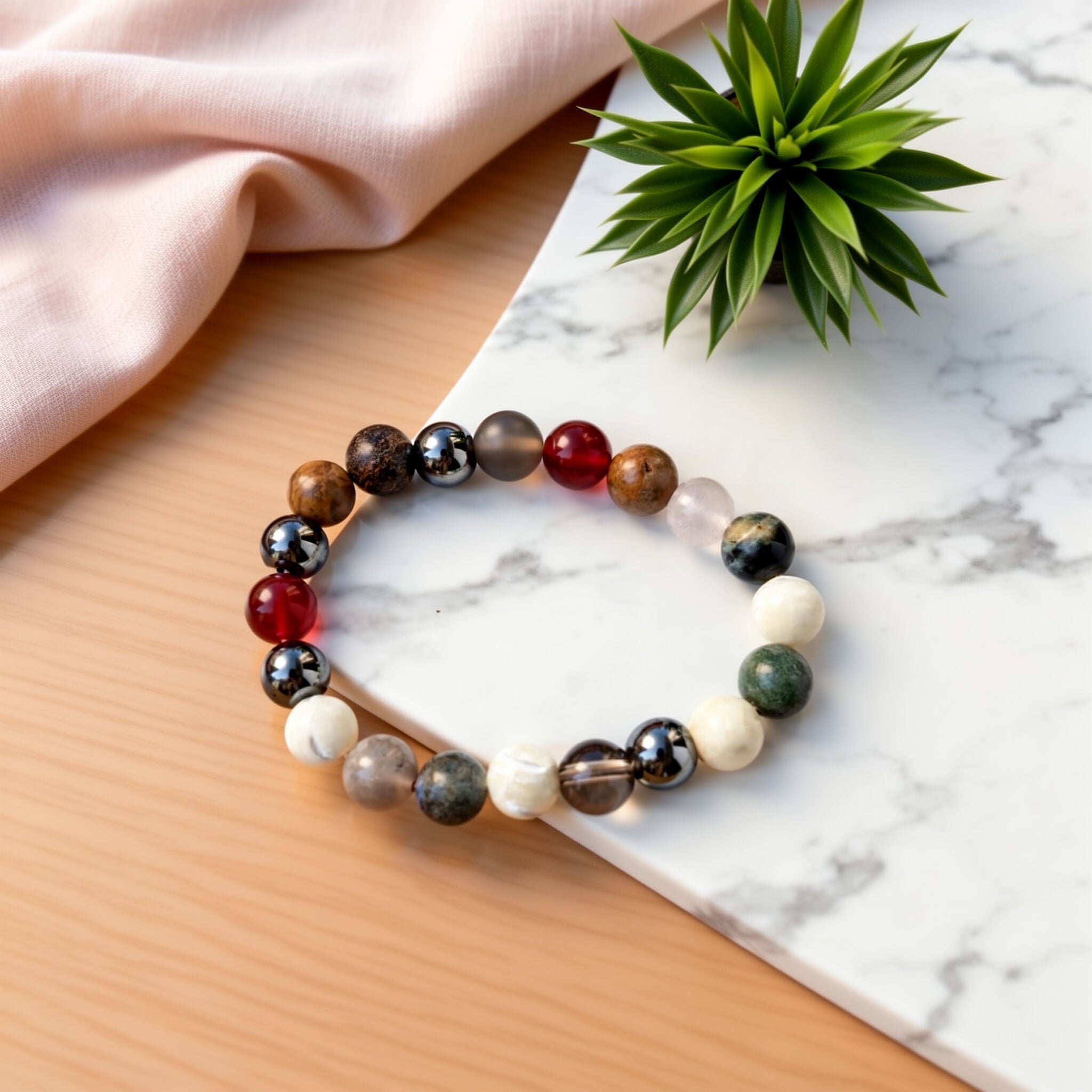 Multi Gemstone Stretch Bracelet | Holistic Balance Main image