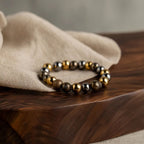 Triple Protection Bracelet | Tiger Eye & Hematite Shield