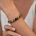 Triple Protection Bracelet | Tiger Eye & Hematite Shield