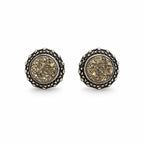 Artisan Pyrite Earrings | Abundance & Protection Shield
