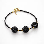 Black Spinel Bracelet | Artisan Gold Tone Protection