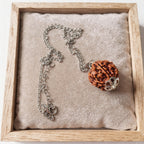 5 Mukhi Rudraksha Necklace | Silver Tone Spirit Shield