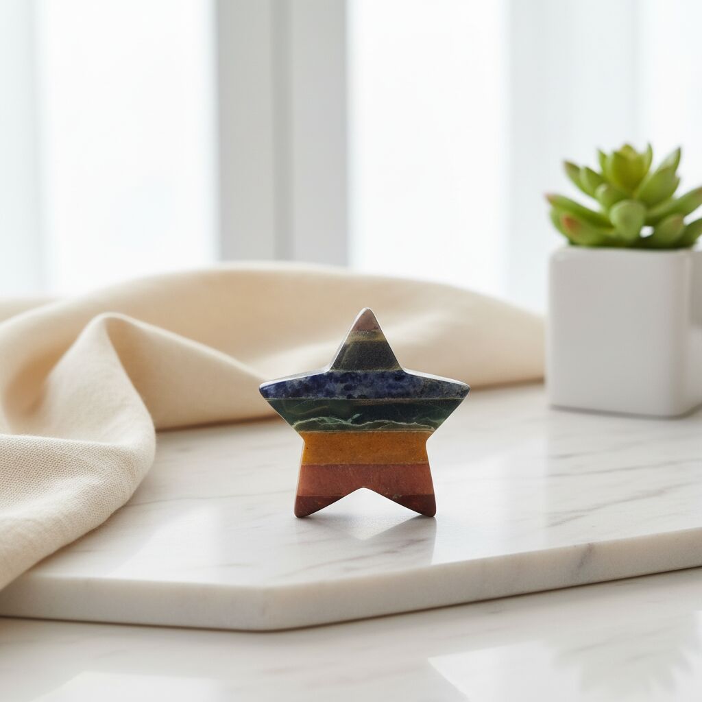 7 Chakra Star Crystal | Bonded Stone Home Decor Align Secondary image