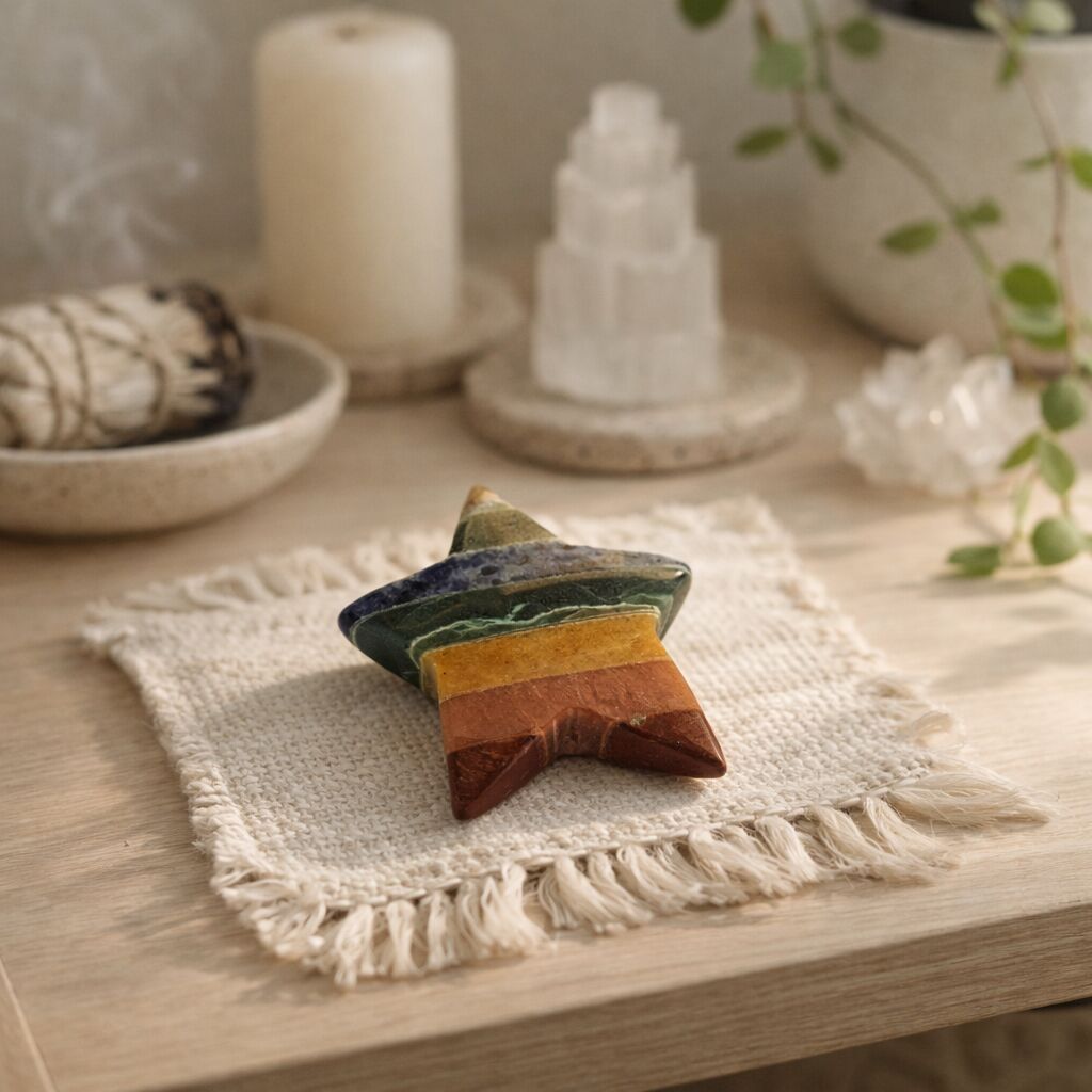 7 Chakra Star Crystal | Bonded Stone Home Decor Align