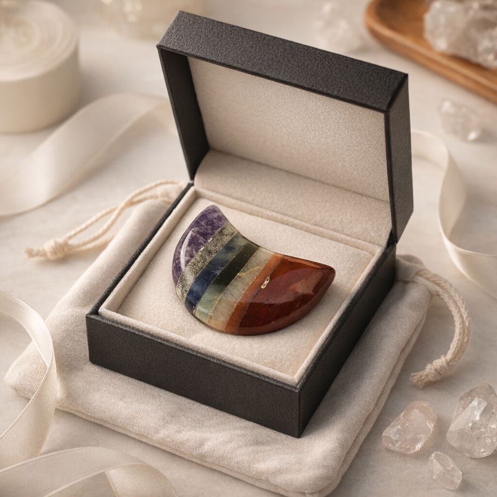 7 Chakra Moon Crystal | Bonded Stone Lunar Alignment Secondary image