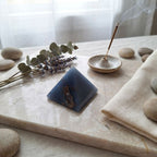 Angelite Pyramid | Celestial Calm & Communication Stone