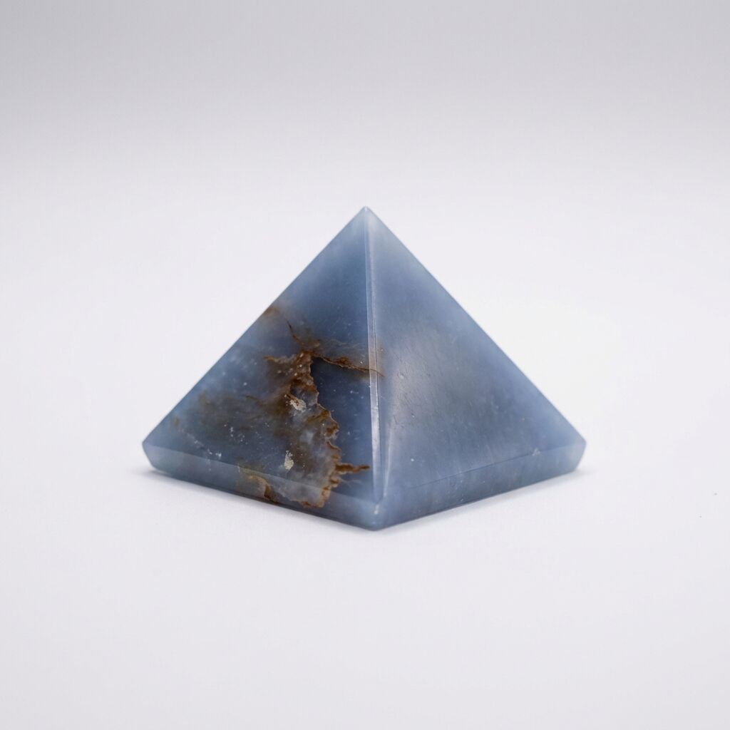 Angelite Pyramid | Celestial Calm & Communication Stone