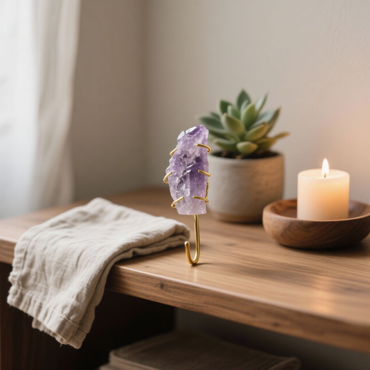 Amethyst Cluster Wall Hanger | Calm & Spiritual Decor