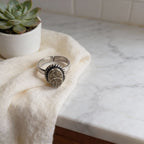Pyrite Oval Ring | Abundance, Willpower & Protection