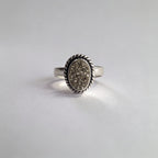 Pyrite Oval Ring | Abundance, Willpower & Protection