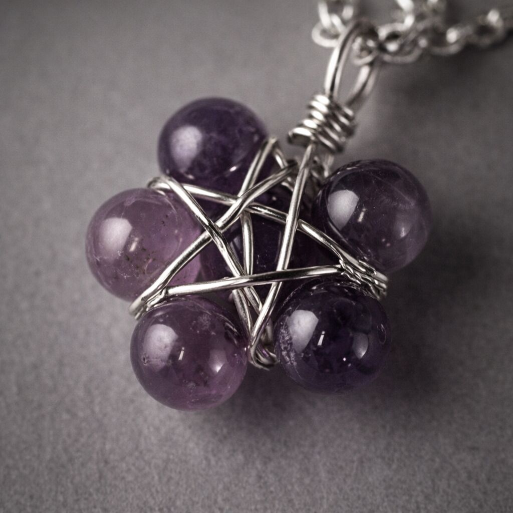 Amethyst Pentagon Pendant | Calm, Protection & Focus