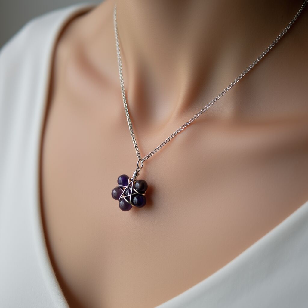 Amethyst Pentagon Pendant | Calm, Protection & Focus