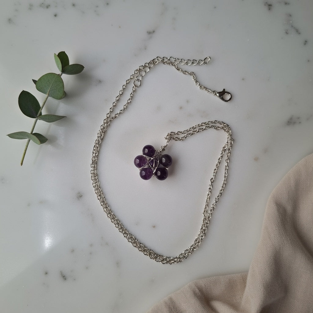 Amethyst Pentagon Pendant | Calm, Protection & Focus