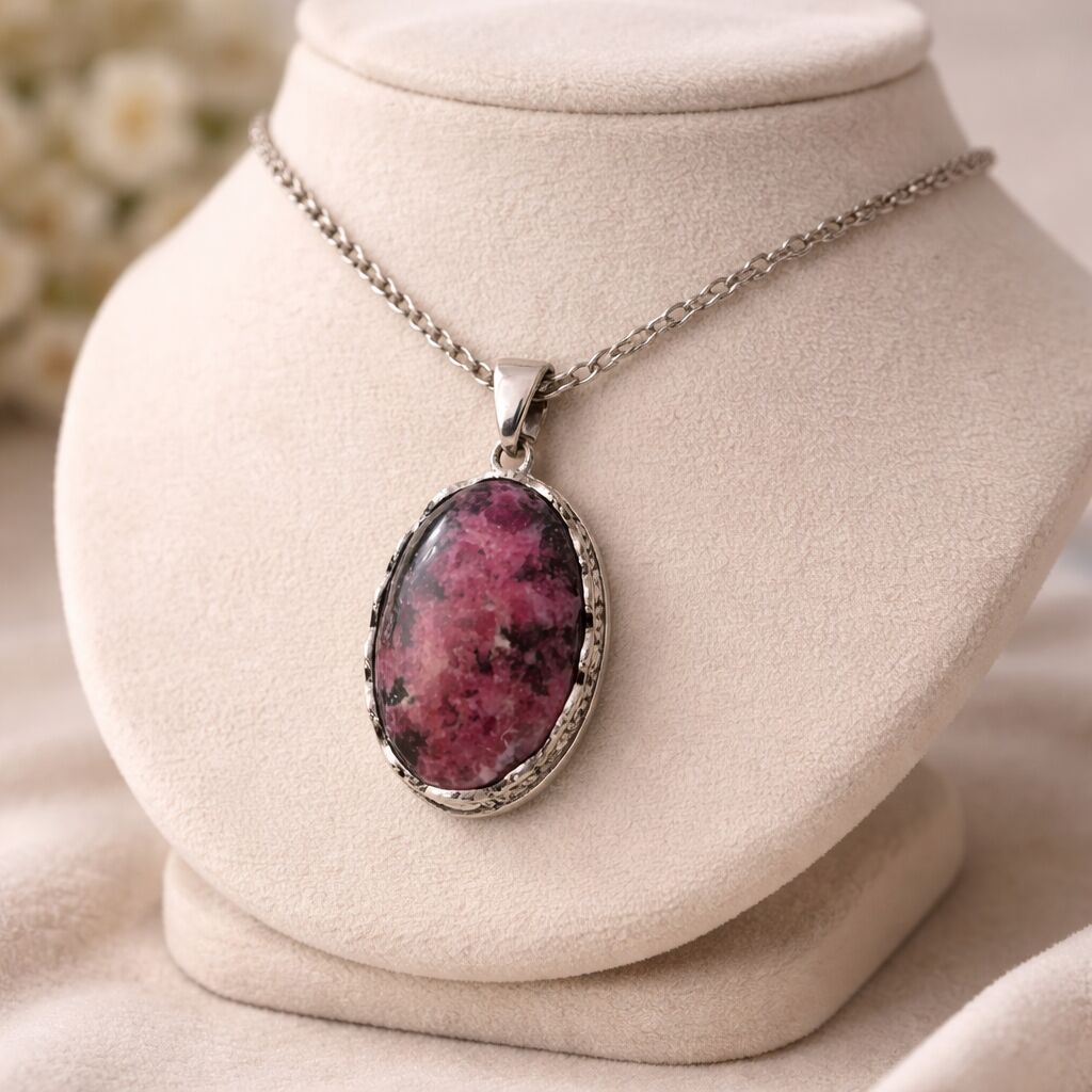 Rhodonite Pendant | Compassion, Healing & Balance