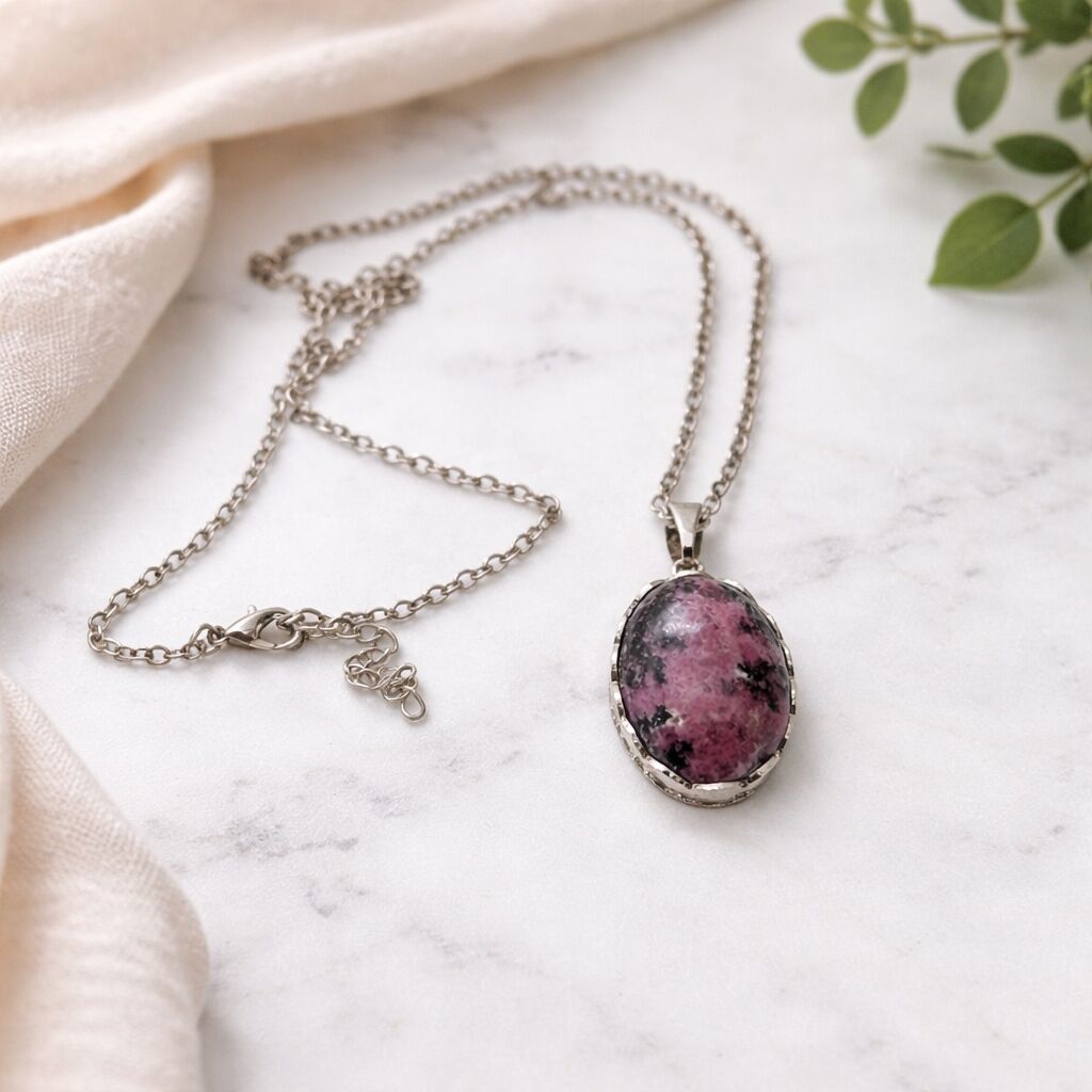 Rhodonite Pendant | Compassion, Healing & Balance
