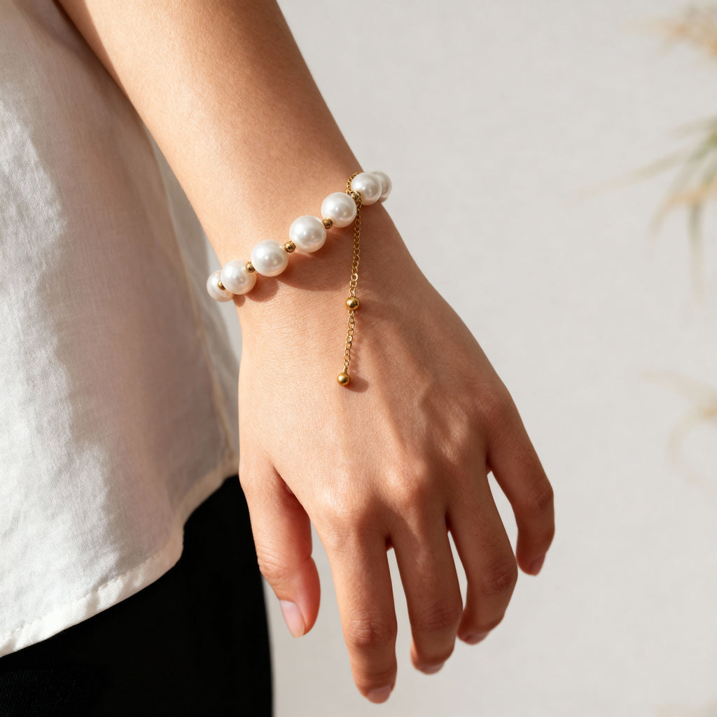 Shell Pearl Bracelet | Elegance, Purity & Serenity