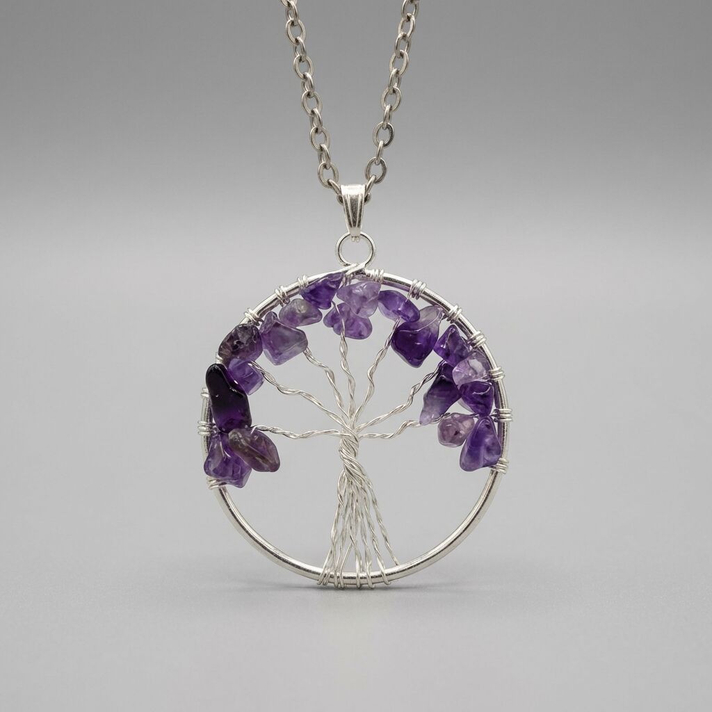 Amethyst Tree of Life Pendant | Growth & Protection