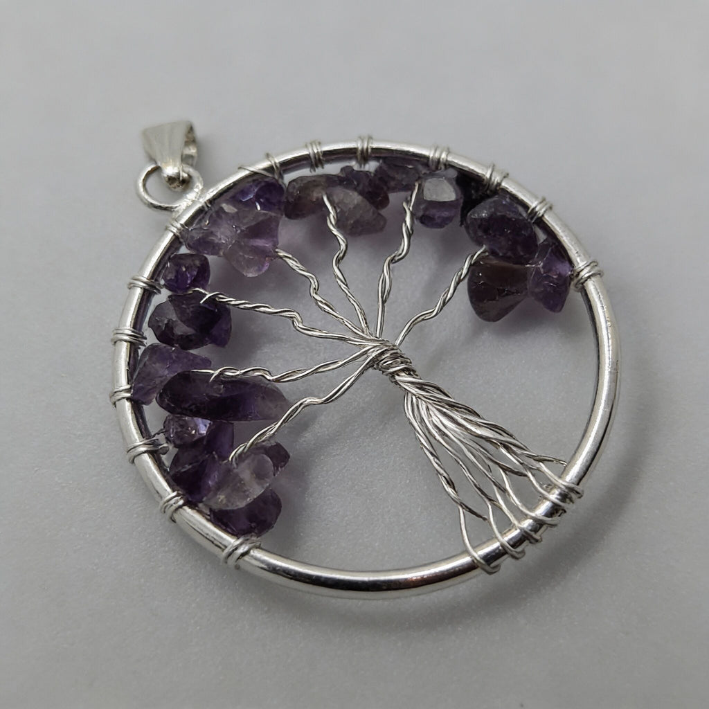 Amethyst Tree of Life Pendant | Growth & Protection