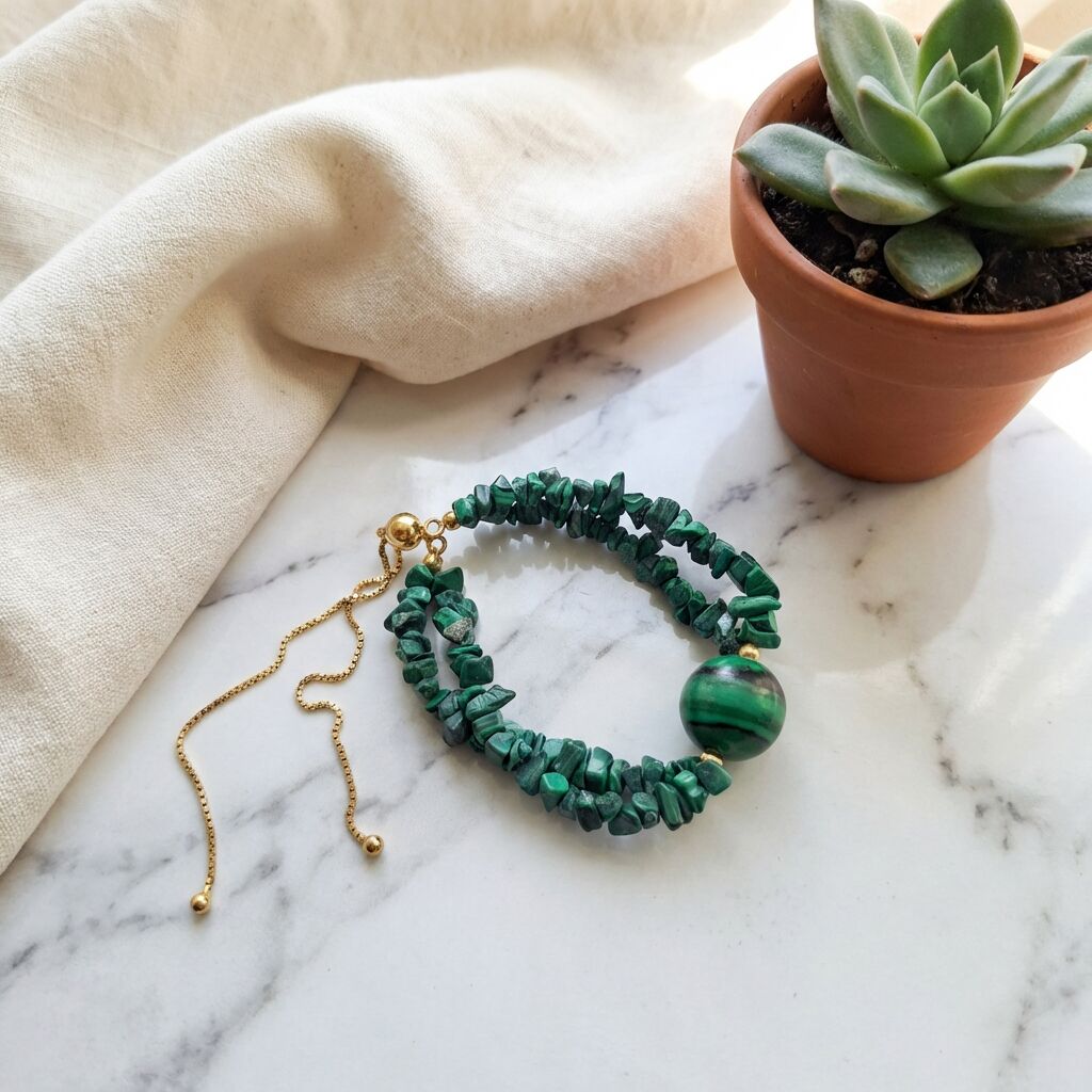Malachite Orgonite Bracelet | Transformation & Energy