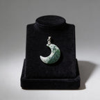 Moss Agate Moon Necklace | Renewal & Intuition