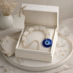 Selenite Evil Eye Wall Hanger | Protection & Harmony