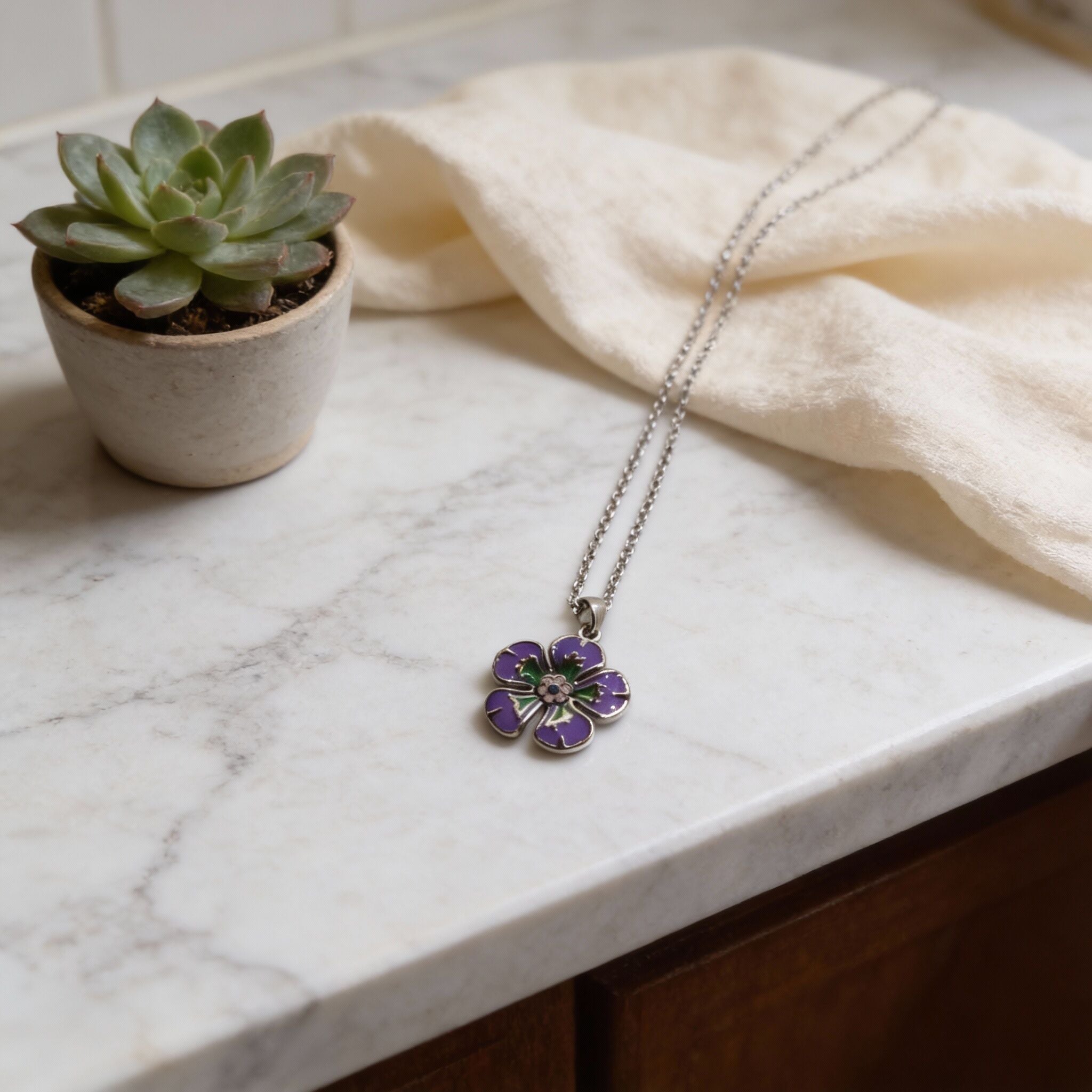 Flow Enamel Pendant | Creative Expression Necklace