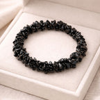 Black Spinel 3 Row Bracelet | Bold & Refined Energy