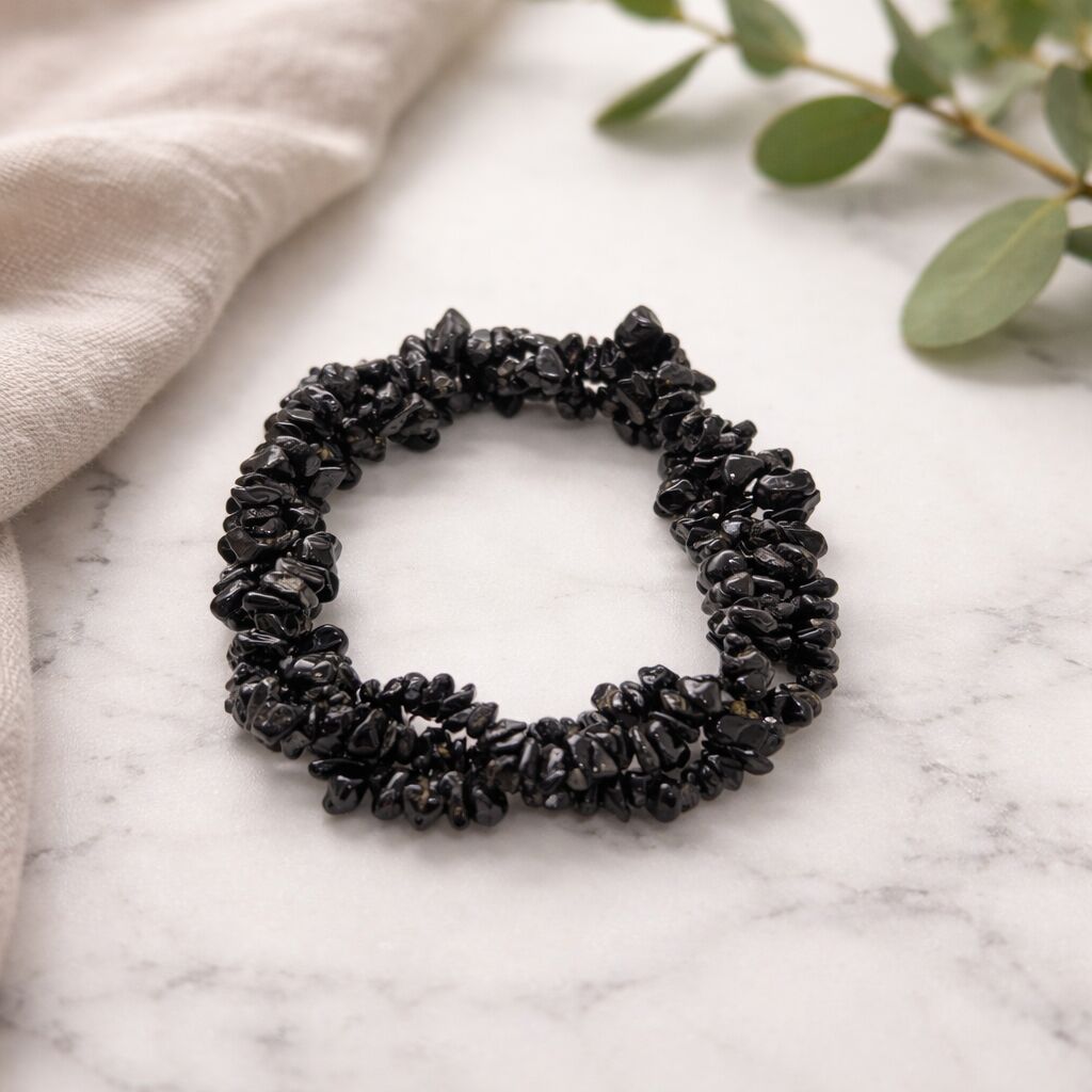 Black Spinel 3 Row Bracelet | Bold & Refined Energy
