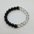 Black Agate Quartz Bracelet | Clarity & Balance