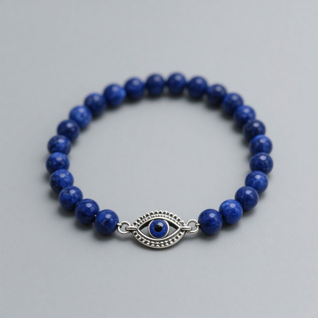 Lapis Evil Eye Bracelet | Protection & Clarity