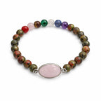 Chakra Unakite Rose Quartz Bracelet | Balance & Love