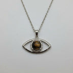 Tiger Eye Evil Eye Pendant | Confidence & Protection