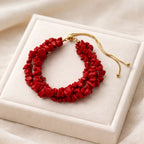 Red Coral Howlite Bracelet | Energy & Confidence