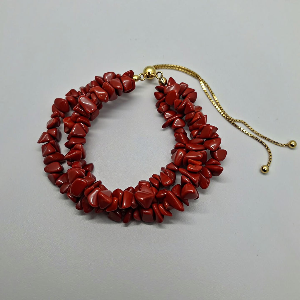 Red Coral Howlite Bracelet | Energy & Confidence