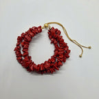 Red Coral Howlite Bracelet | Energy & Confidence