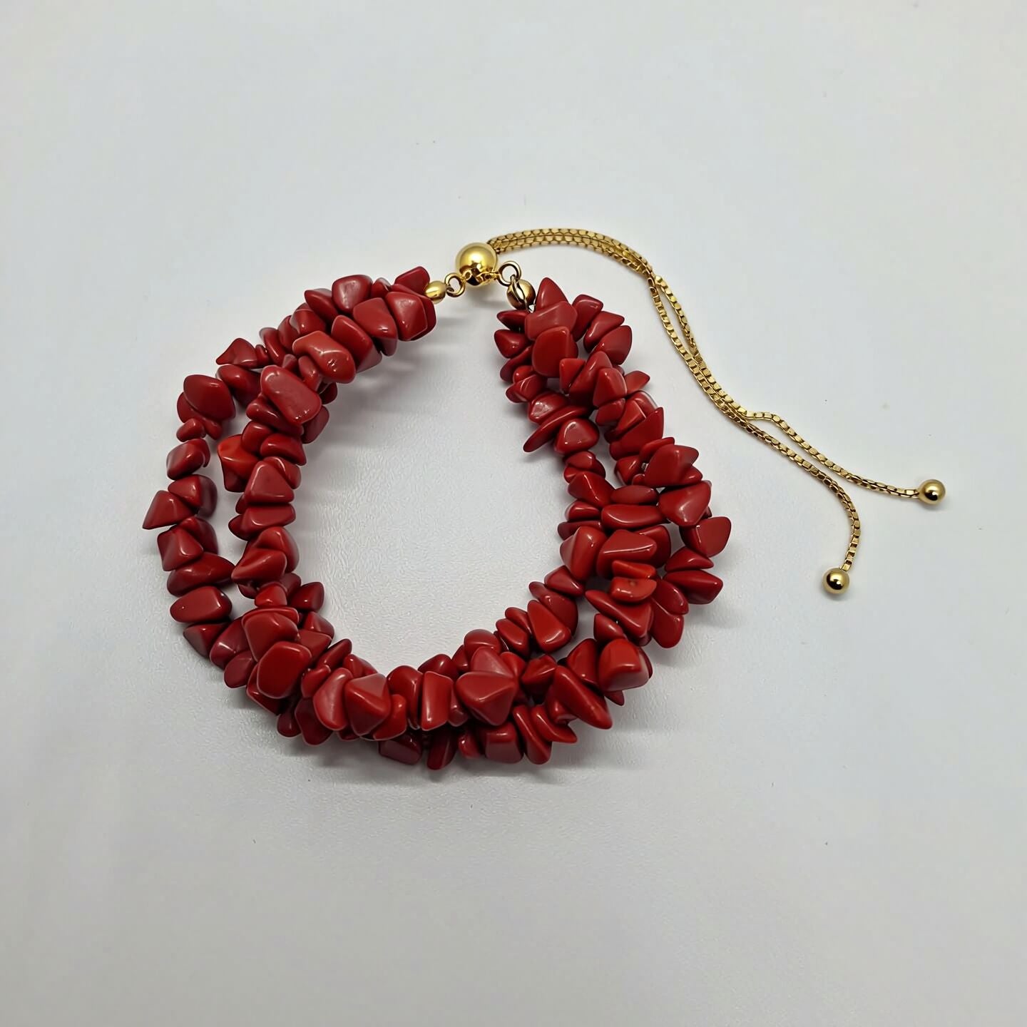 Red Coral Howlite Bracelet | Energy & Confidence